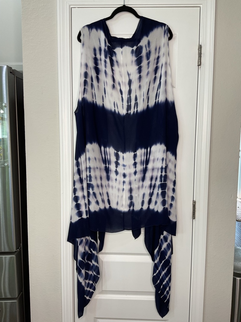 Janette Plus Tie Dye Kimono Cardigan 2X Boho Open Front Duster - Picture 12 of 12